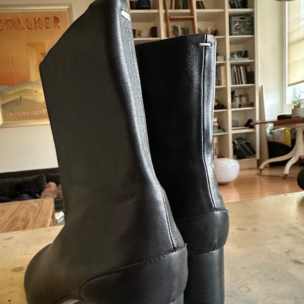 🖤 Maison Margiela Black Leather Ankle Boots – NEW (No Box) - Picture 9 of 9